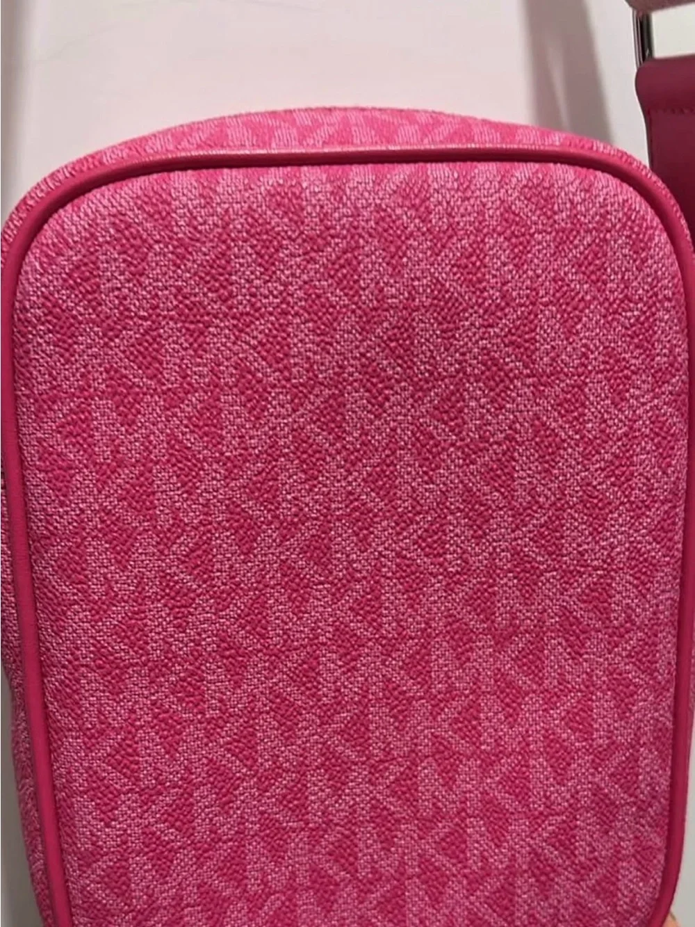 Michael Kors Hot Pink Signature Crossbody Camera Bag